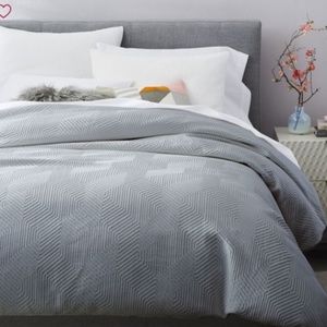 West Elm  Organic Modern Geo Duvet Cover